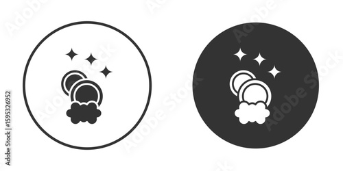 Washing dishes icon clipart element. stroke art design graphics