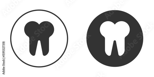 Tooth icon clipart element. stroke art design graphics