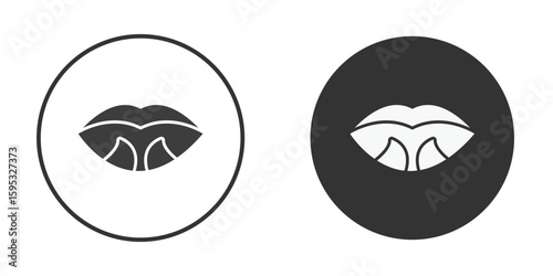 Tonsillitis icon clipart element. stroke art design graphics