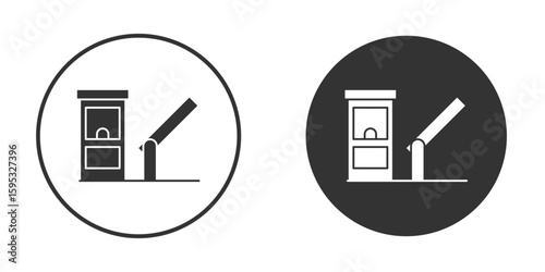 Toll road icon clipart element. stroke art design graphics