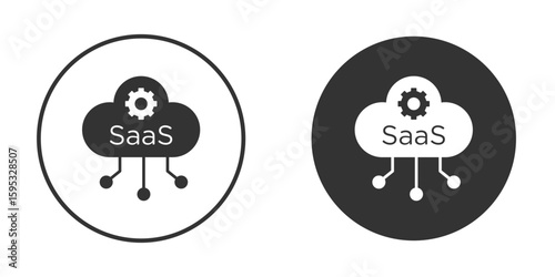 SaaS icon clipart element. stroke art design graphics
