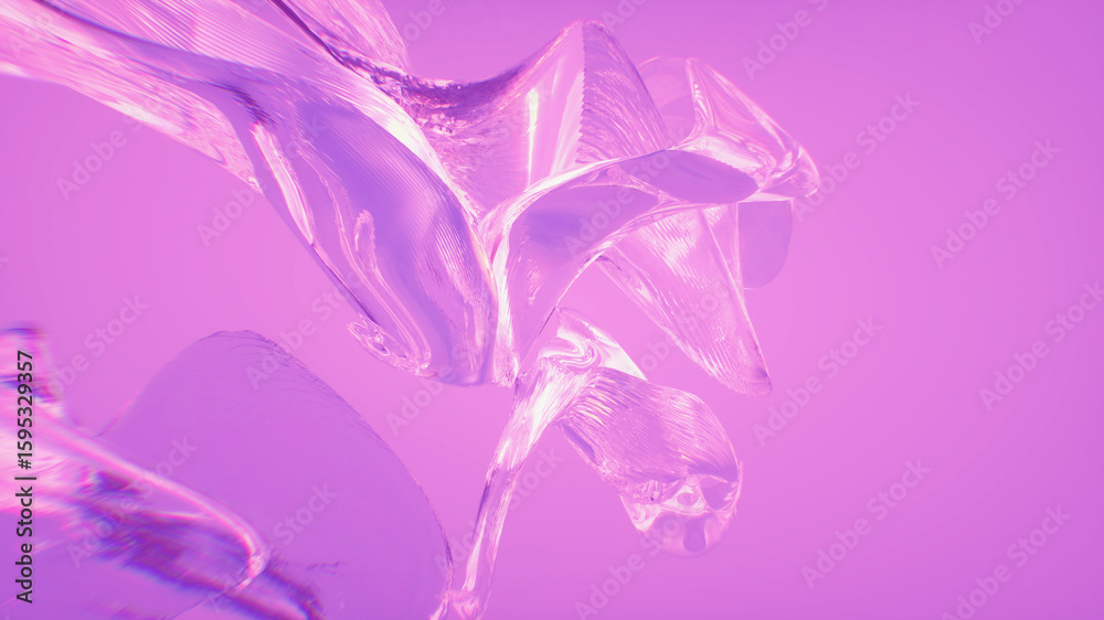 Fototapeta premium glass shape background 3d render