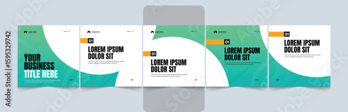 Creative carousel template for social media post. Modern Editable Business Carousel Template for LinkedIn & Instagram.