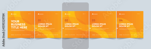 Creative carousel template for social media post. Modern Editable Business Carousel Template for LinkedIn & Instagram.