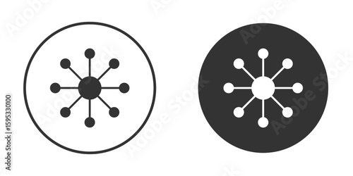 Multi channel icon clipart element. stroke art design graphics