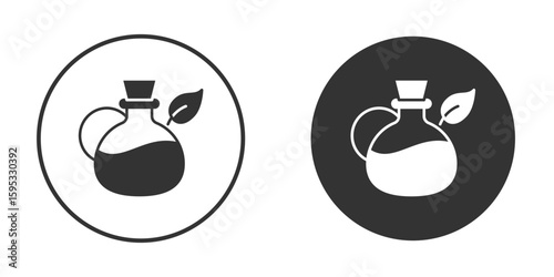 Massage oil icon clipart element. stroke art design graphics