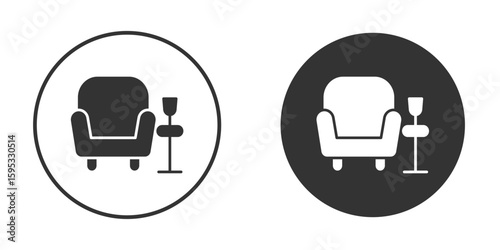Lounge icon clipart element. stroke art design graphics