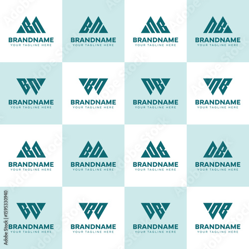 Letters MBN WBN MBO WBO BN BO Logo Set, suitable for any business