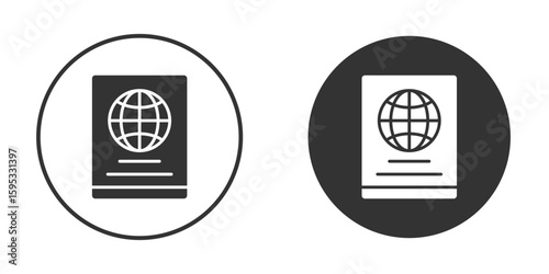 Immigration icon clipart element. stroke art design graphics