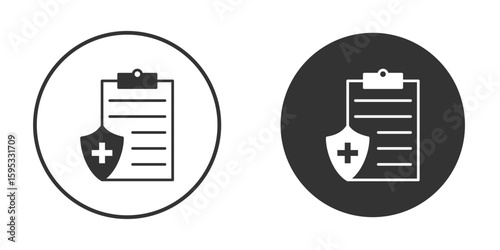Health insurance icon clipart element. stroke art design graphics