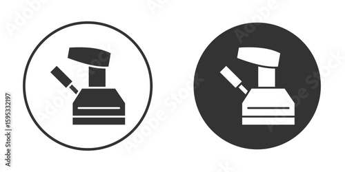 Floor sanding machine icon clipart element. stroke art design graphics