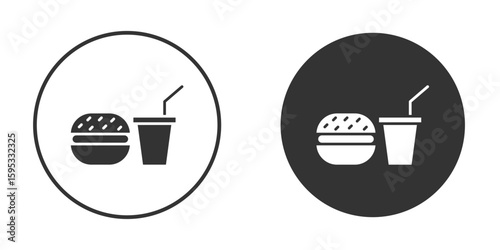 Fast food icon clipart element. stroke art design graphics