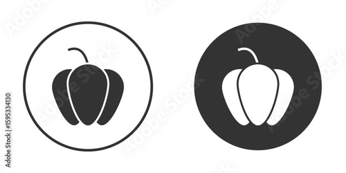 Capsicum icon clipart element. stroke art design graphics