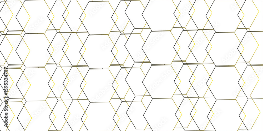 Fototapeta premium Modern colorful background textured with abstract hexagon pattern.honeycomb gold cube hexagon concept design abstract technology background vector background, 
