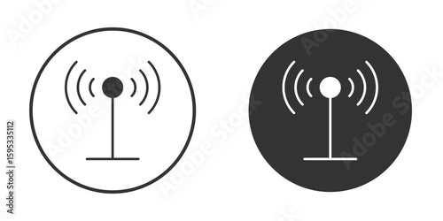 Antenna icon clipart element. stroke art design graphics