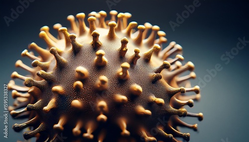 close up of virus form art
