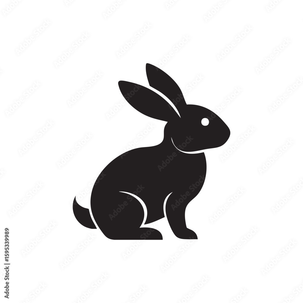 Obraz premium black rabbit silhouette images