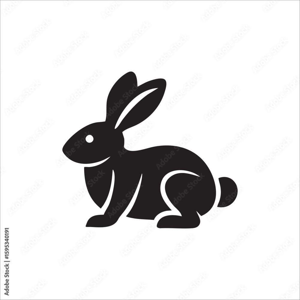 Fototapeta premium black rabbit silhouette images