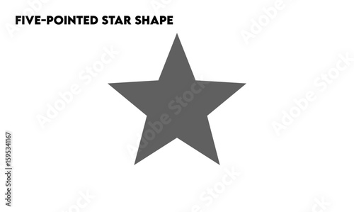 Five-pointed star shape, Five-pointed star simple drawing, for kids study, logo element, for ui ux, basic shape, prepare for presentation, schools and colleges 