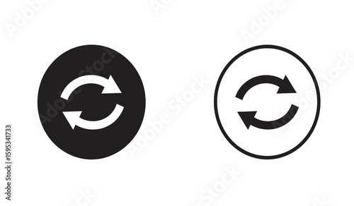 Circular Arrows Refresh Reload Recycle Icons Set