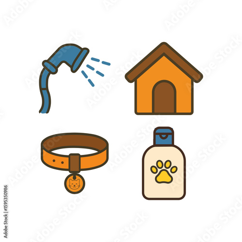 Animal Care Vector Icons Set
