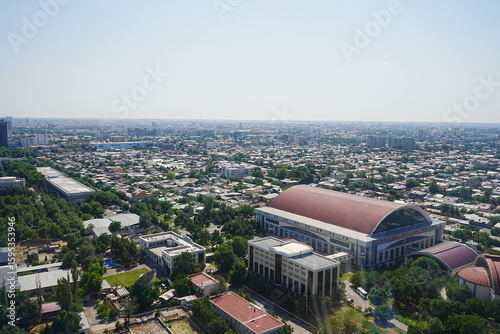Aerial View of Tashkent City from Tashkent Tower Observatory in Uzbekistan - ウズベキスタン タシケントタワーからの眺め 街並み