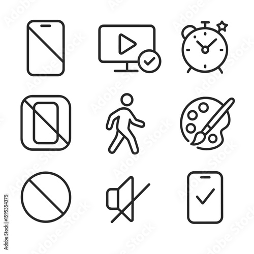 Any icon tech icons intentional reminder walk marks media conscious vector speech