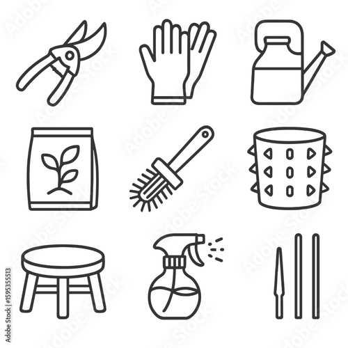Icons any maintenance marks icon speech no labels chinese per pot vector