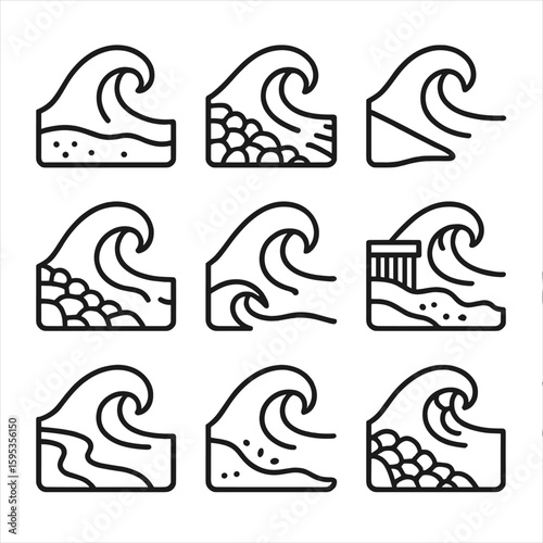 Grid surf vector equally no chinese cobblestone icons reef break any icon