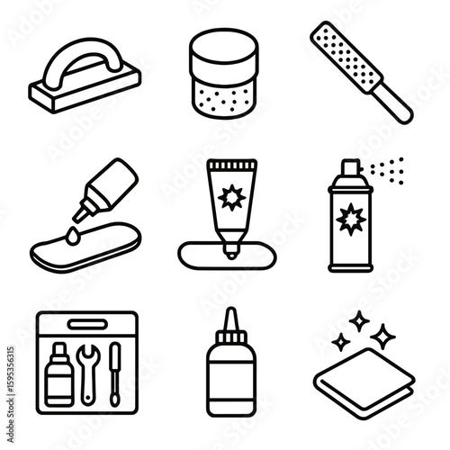 Care icon vector transparent icons glue modern typography punctuation detailed no skateboard