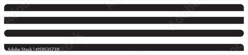 Horizontal Black Line Dividers Vector Set - Minimalist Design Elements