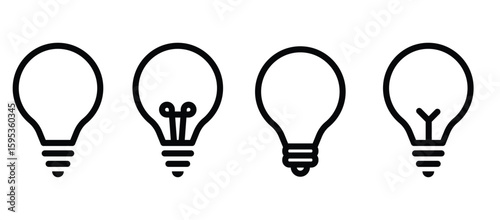 Idea icon vector. Light bulb sign. Idea vector set.