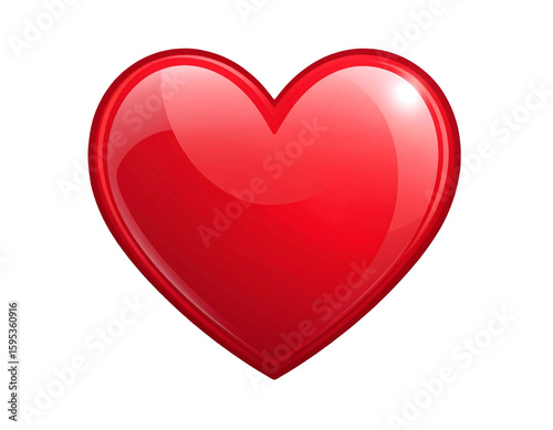 Free Download  Glossy Red Heart Shape on Transparent Background - GFXLoad