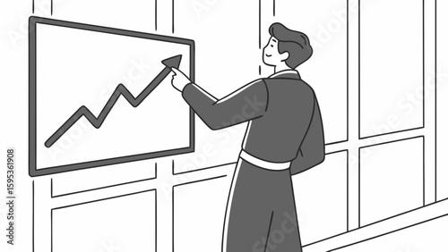 man in Professional Dress | Monitor Presentation (SaaS Dark Mode Theme)