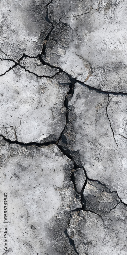 Obraz premium Closeup Gray Cracked Concrete Texture.