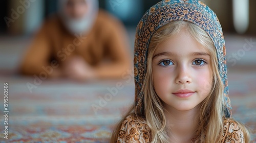 Innocence and Faith: A Young Girl's Serene Gaze