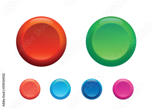 web buttons on a white background