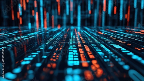 Holographic projection of data, futuristic, advanced technology