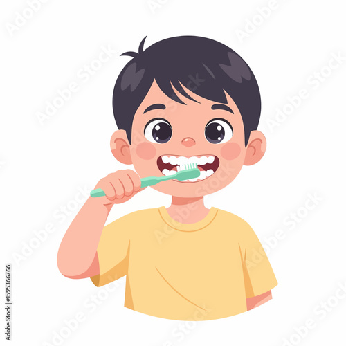 Promoting Healthy Smiles: Child's Morning Brushing Habit