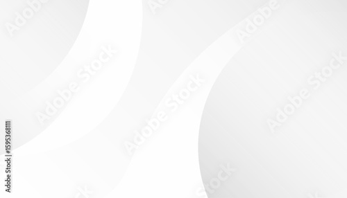 Minimalist white abstract background with smooth curved shapes and subtle gradients. modern trendy design in Vector Illustration