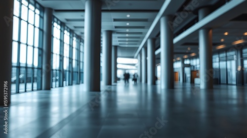 Wallpaper Mural Sleek Minimalist Hall Cement Pillars and Natural Light Shadows Torontodigital.ca