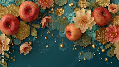 Jewish New year symbols and icons, Happy Rosh Hashanah