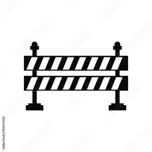 Barrier stop sign symbol icon design vector