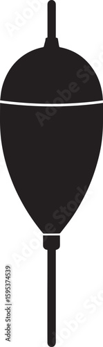 Fishing Float Silhouette Vector Format – Black Fishing Equipment Illustration