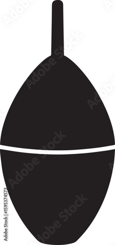 Fishing Float Silhouette Vector Format – Black Fishing Equipment Illustration