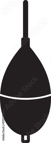 Fishing Float Silhouette Vector Format – Black Fishing Equipment Illustration
