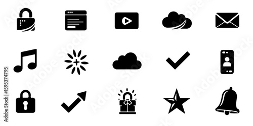 Silhouette Subscription, Economy, Delivery & Gig Icons Set