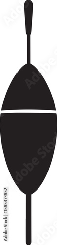 Fishing Float Silhouette Vector Format – Black Fishing Equipment Illustration