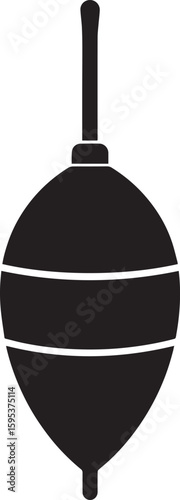 Fishing Float Silhouette Vector Format – Black Fishing Equipment Illustration