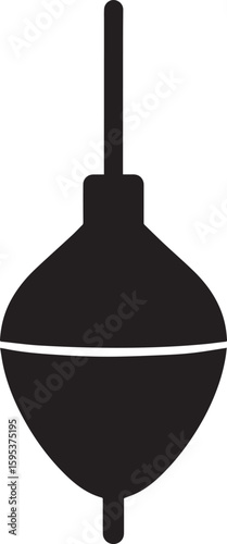 Fishing Float Silhouette Vector Format – Black Fishing Equipment Illustration